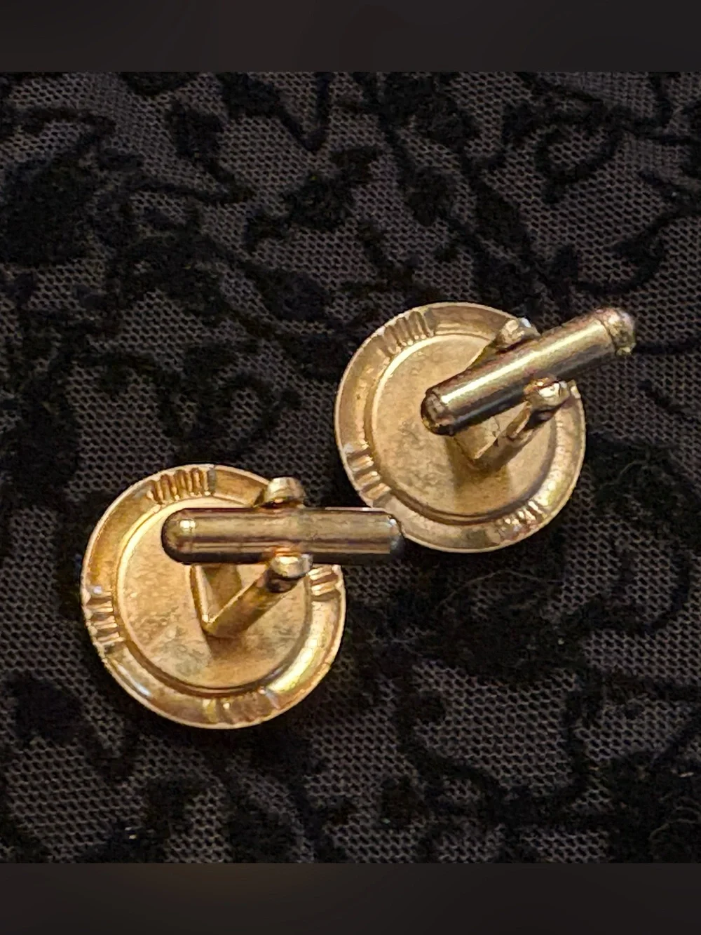 Vintage Knights of Columbus Gold Tone Crest Cufflinks